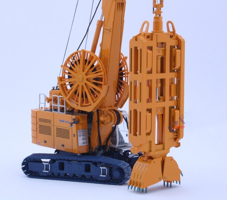 1:50 BAUER GB50 Continuous Wall Hydraulic Grab Bucket Equipment Diecast Model