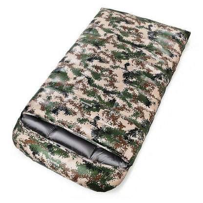 Double Sleeping Bag White Goose Down Winter Camping Backpacking Hiking Traveling