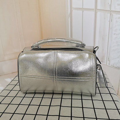 Handbag Synthetic Leather Shoulder Messenger Bag Boston 2 Straps Sling Bag Women
