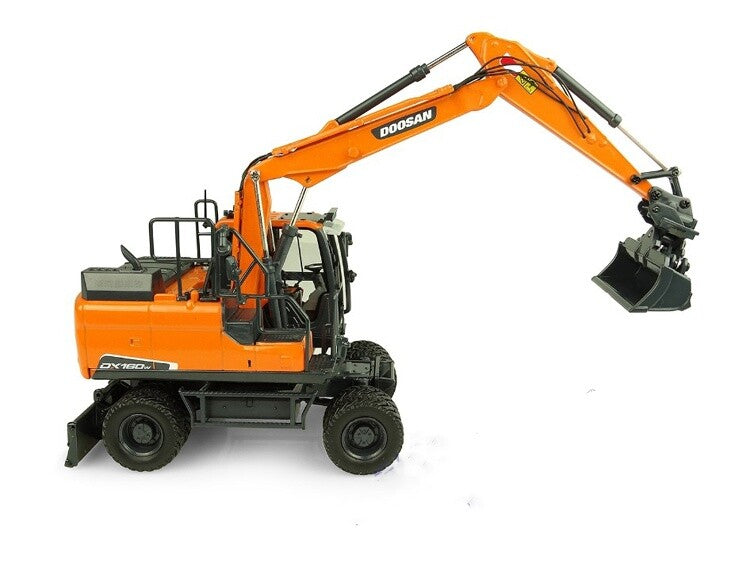 1:50 DOOSAN DX160W Wheeled Excavator Contruction Machine Equipment Diecast Model