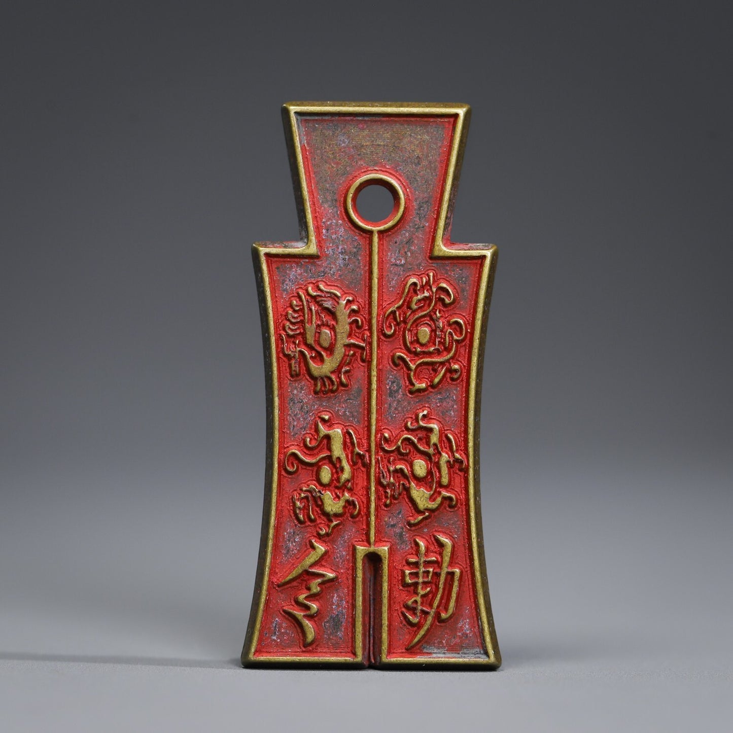 Chinese old Antique Collectible Bronze seal statue KYD6257