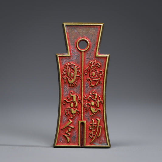 Chinese old Antique Collectible Bronze seal statue KYD6257