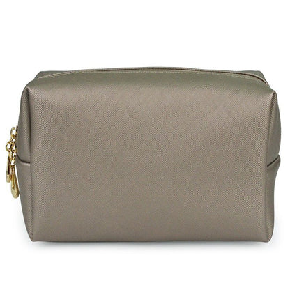 Synthetic Leather Zipper Cosmetic Bag Traveling Beauty Case Makeup Bag Organizer