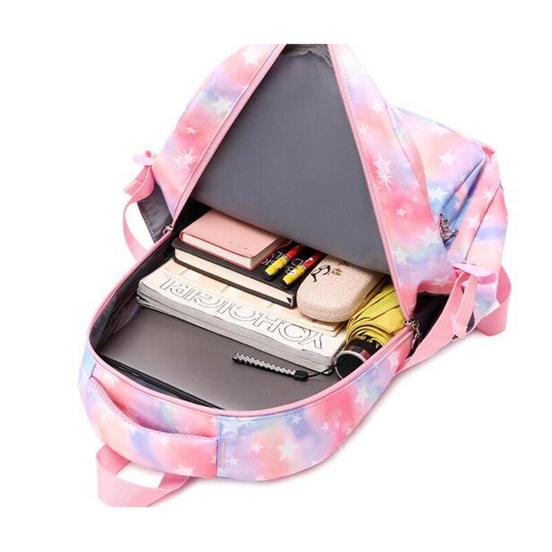 School Backpack 3 Pcs/Set Waterproof Schoolbag Satchel Pencil Bags Bookbag 1 PC