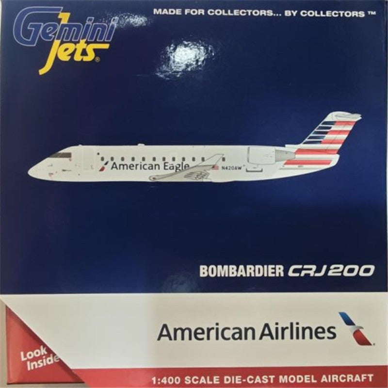 1:400 Geminijets American Airlines Bombardier CRJ200LR Airplane Diecast Model
