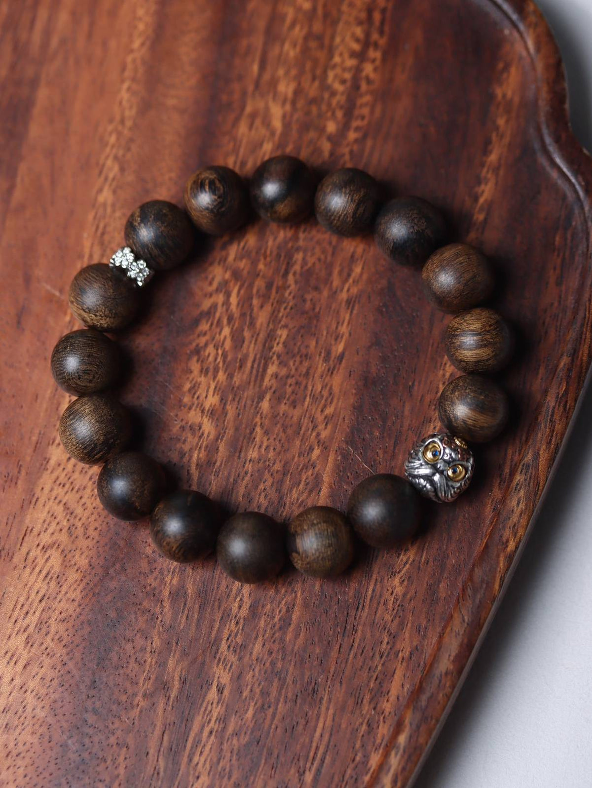 12mm Chinese Natural Eaglewood Handmade Exquisite Bracelets 31147