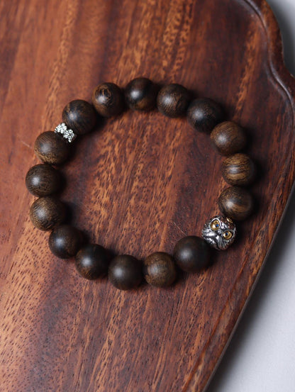 12mm Chinese Natural Eaglewood Handmade Exquisite Bracelets 31147