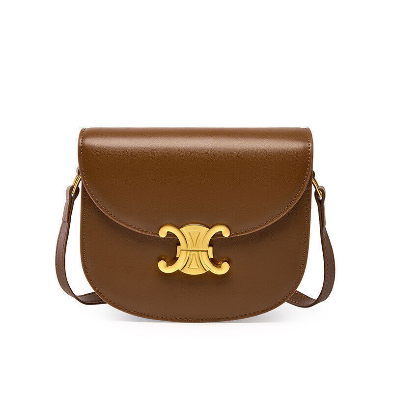 Women's real cowhide genuine leather single shoulder messenger bag purse