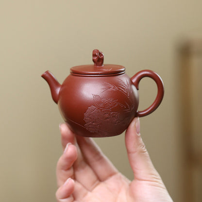Chinese Tea Pot Original Ore Real Yixing Zisha Clay Marked Master Pot Hand Carve