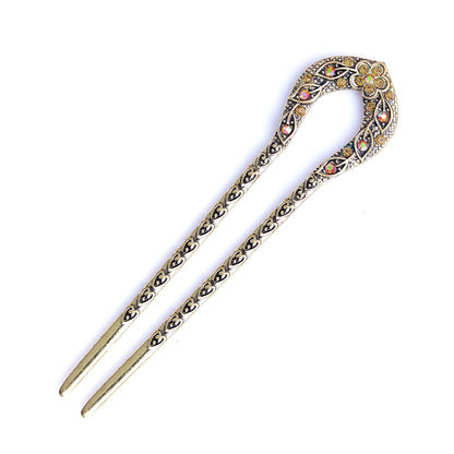 Women Hair Accessories Antique Bronze Plated Hairpins U-Shape Hair Stick Jewelry