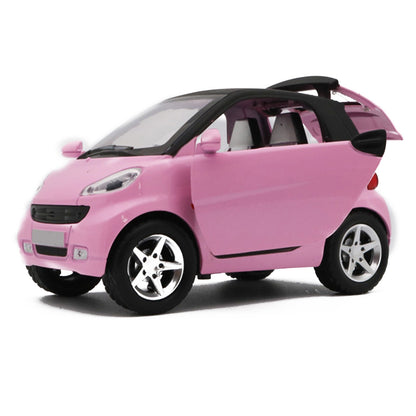 Pink 1:32 Car Model Diecast Toy Vehicle Collection Kids Pull Back Sound&Light