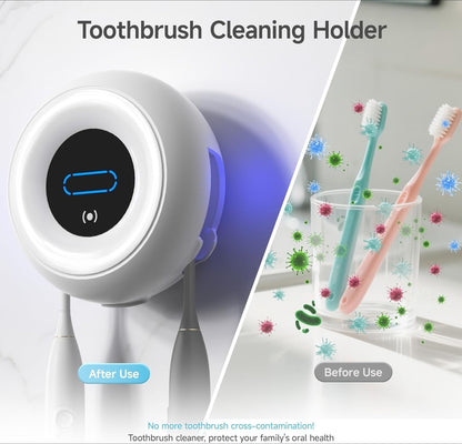 Toothbrush Sanitizer Holder - Smart Toothbrush Holder with Cleaning & Drying