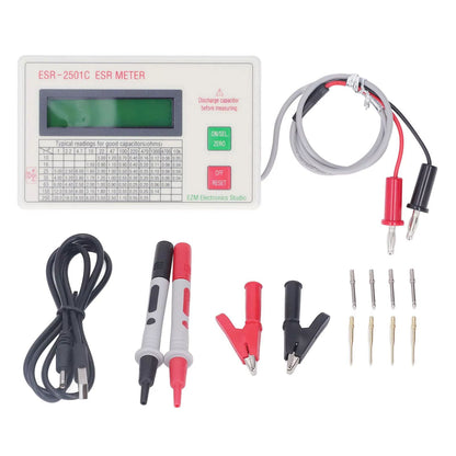 New Handheld ESR Capacitor Tester High Accuracy Smart Shutdown Capacitance Meter