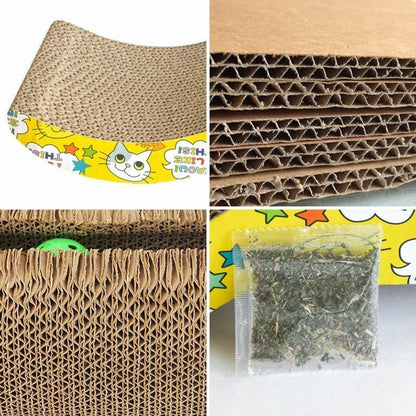 Corrugated Cat Scratch Toy Board Pad Grinding Nail Interactive Protect Furniture