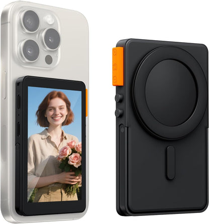Vlog Selfie Monitor Screen with Focus and Sound, Magnetic Phone Screen for Tikto