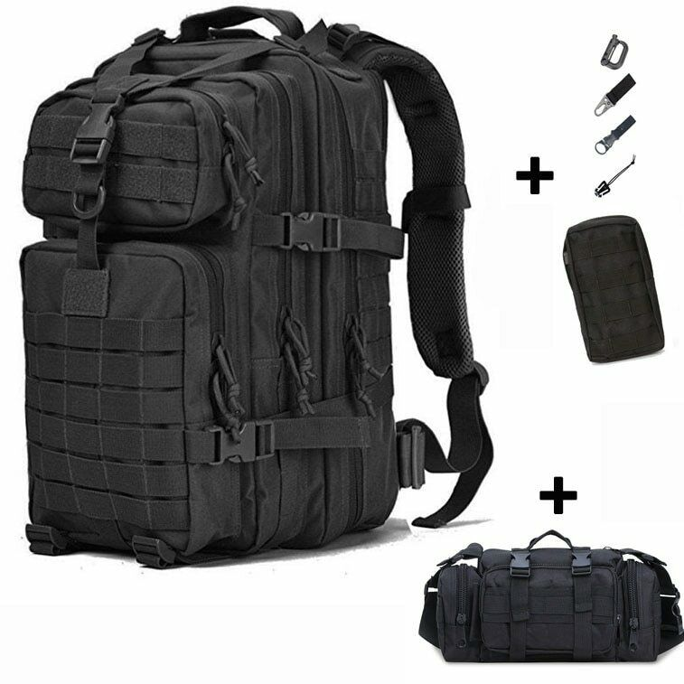 50L Tactical Bag Military Army Backpack Outdoor Multifunction Hiking Rucksack