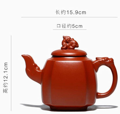 425ml Chinese Traditions Yixing Purple Clay Teapot Kung Fu Tea Set Decor Kettle