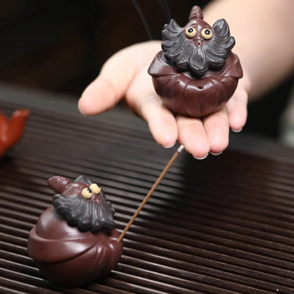 Chinese Yixing Tea Pet Handmade Tea Figurine Ornaments Sculpture Decors Tea Set