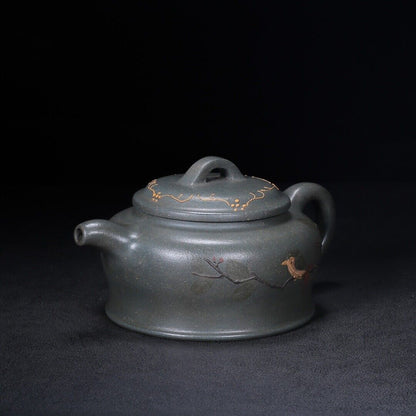 Chinese Yixing Zisha Clay Handmade Exquisite Teapot （惠风和畅 底款：汪寅仙）