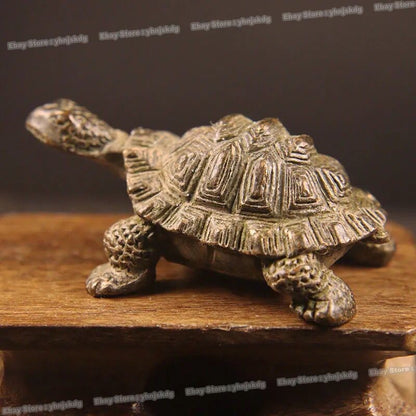 Antique Bronze Longevity Turtle – Auspicious Garden & Tea Table Decor
