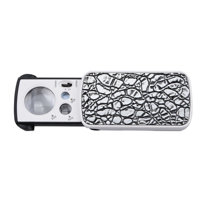 30X 60X 90X Portable Slide LED Light Jewelry Magnifying Glass Magnifier Loupe ew