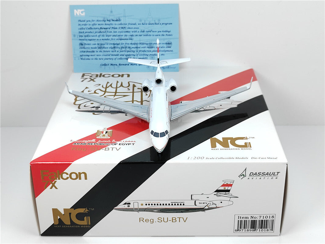 1:200 NG Model ARAB REPUBLIC OF EGYPT Falcon 7x Airplane Diecast Aircraft Model