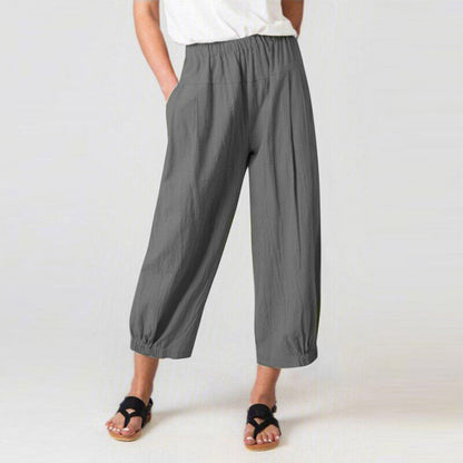 Womens Ladies Summer Harem Pants Elastic Waist Baggy Casual Trousers Pants