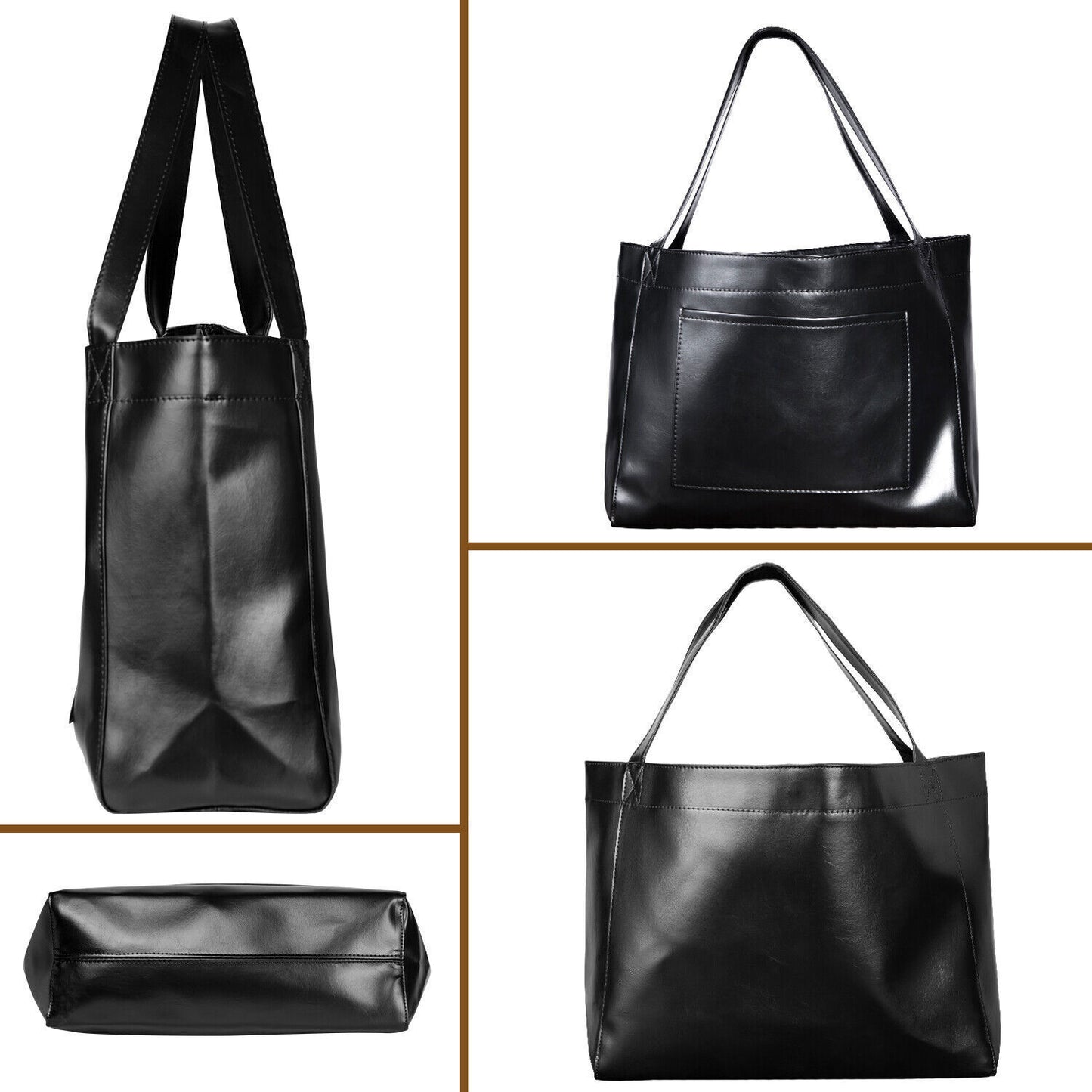 Women Tote Shoulder Handbag Leather Everyday Purse Large Shopper Crossbody Bag