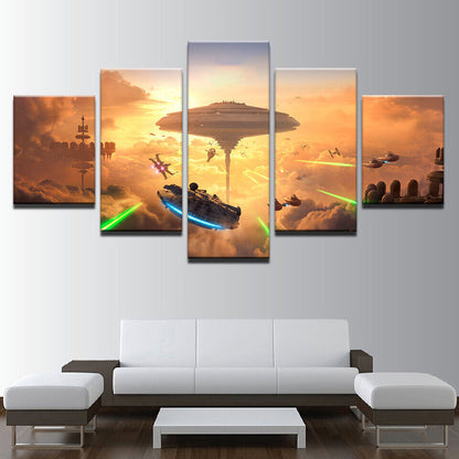 Star Wars Spacecraft Battlefront Canvas Prints Painting Wall Art Home Decor 5PC