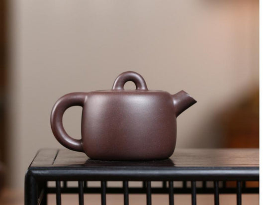 200ML Chinese Yixing Zisha Pottery Handmade Purple Clay Mesh Teapot 小炮嘴 Tea Pot