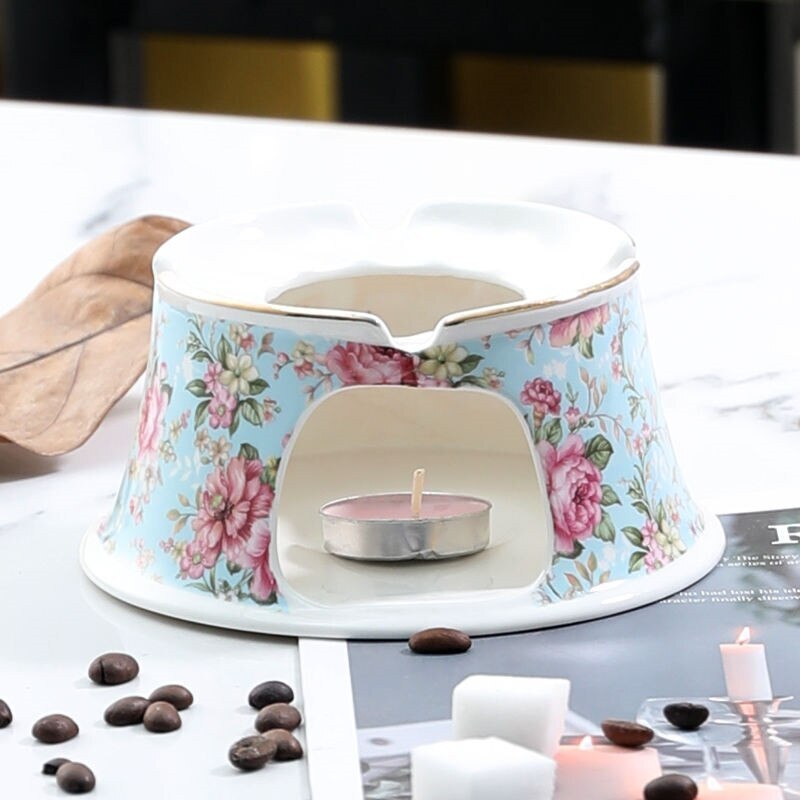 China Teapot 500ML With Heating Base High-Grade Porcelain Tea Warmer Teapot Set