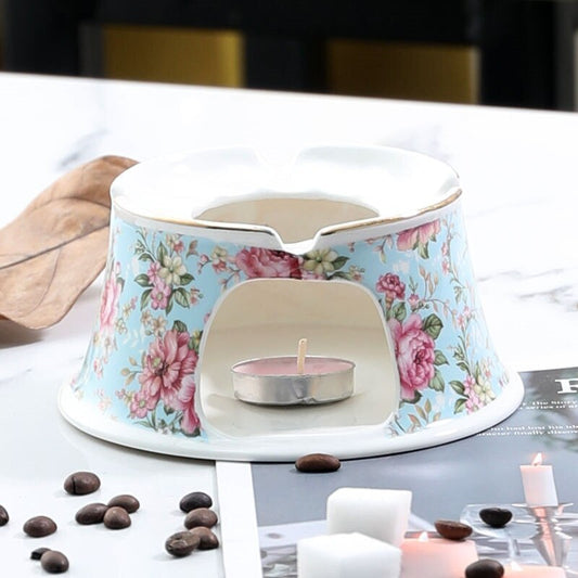 China Teapot 500ML With Heating Base High-Grade Porcelain Tea Warmer Teapot Set