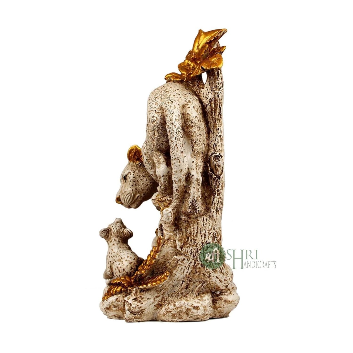 Polyresin Leopard Statue with Family Idol Figurines Gifts for Home Decor