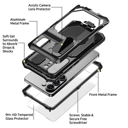 For Galaxy S26 Ultra Metal case & scratchproof Case Rugged Shockproof Cover