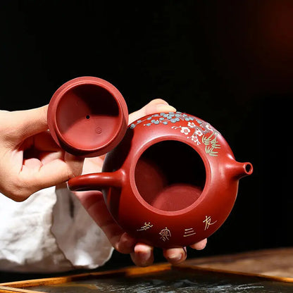 170ml Small Capacity Yixing Purple Clay TeaPot Ball Hole Filter Kettle Tea Sets
