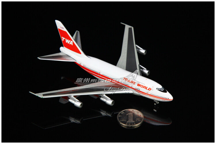1:400 GeminiJets TRANS WORLD BOEING B747SP Airplane Diecast Plane Aircraft Model