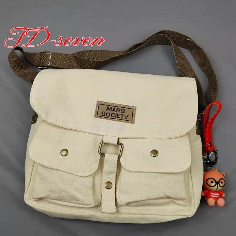 Women's Canvas Bag Department Messenger Bag Female Students Shoulder Bags 1 PC