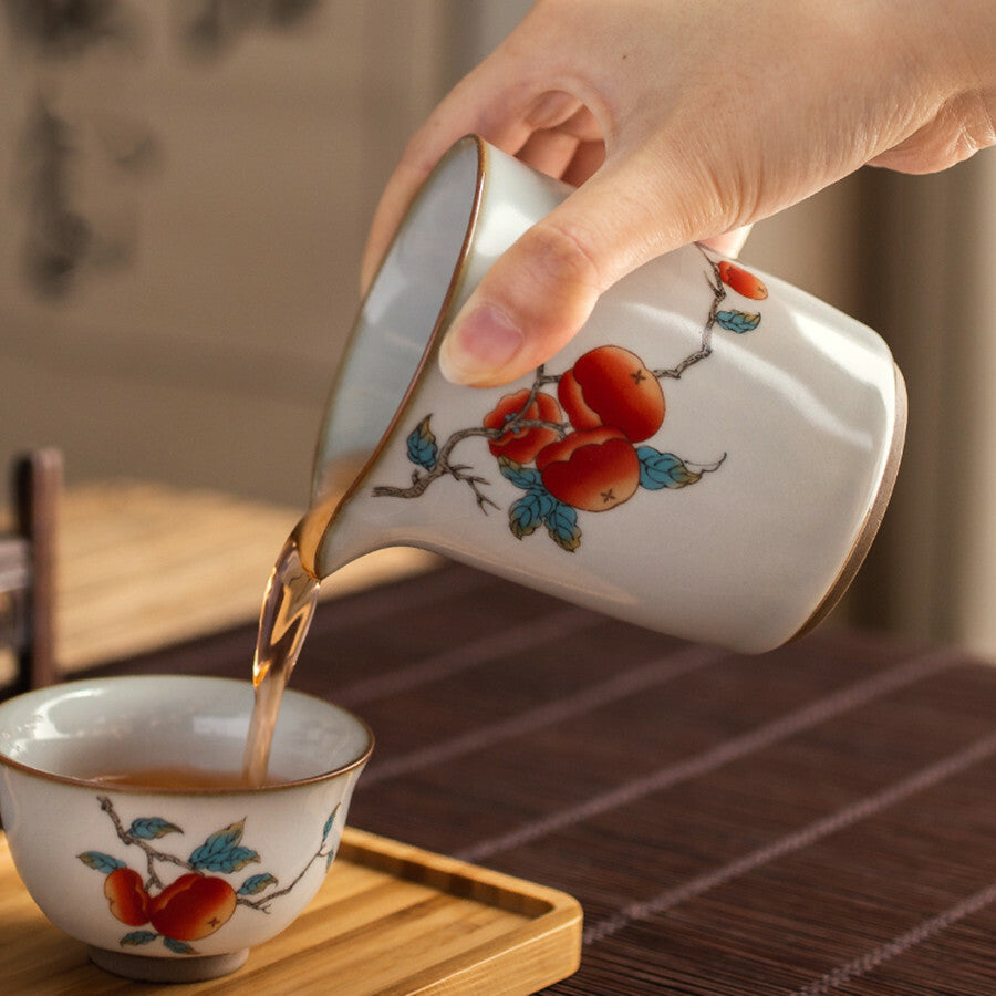 300ml Gong Fu Tea Cup Coffee Mug Vintage Ru Kiln Ceramic Fair Cup Tea Ceremony