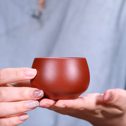 on sales tea cup real yixing zisha dahongpao clay marked cup kungfu teacup 3.4oz