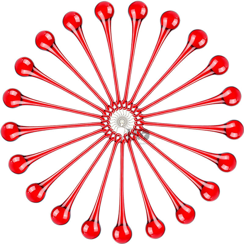 25 Red Rain Drop Crystal Prisms Pendant Chandelier Lamp Prims Part Hanging Decor
