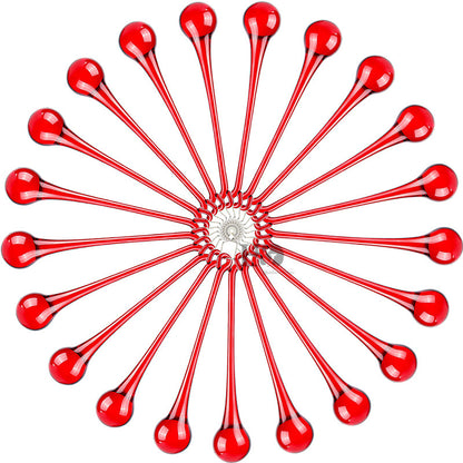 25 Red Rain Drop Crystal Prisms Pendant Chandelier Lamp Prims Part Hanging Decor