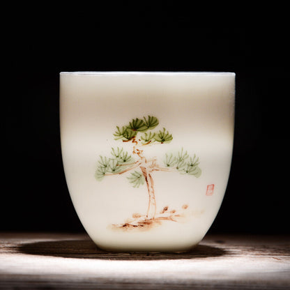 Teacups Drinkware Chinese Kung Fu Tea Cup Ceramic Porcelain Tea Set Accessories
