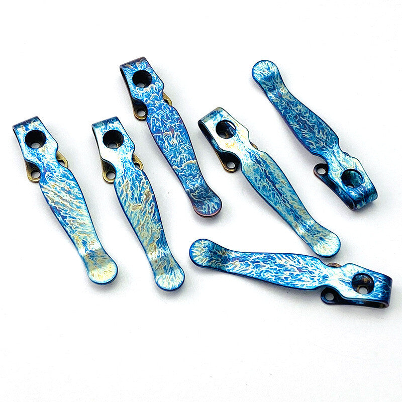 1PC. Knife Titanium Deep Carry Pocket Clip for Genuine Spyderco Shaman C229