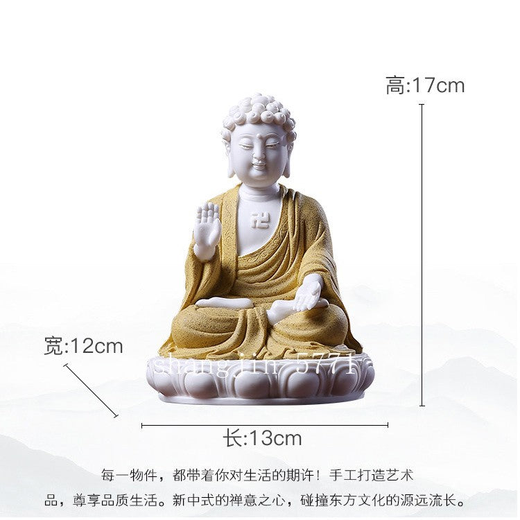 6.5" Chinese Dehua White Porcelain Shakyamuni Sakyamuni Buddha statue