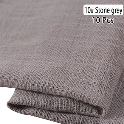 10PCS Napkins Retro Cotton Tea Towel Wedding Supplies Home Table Decor