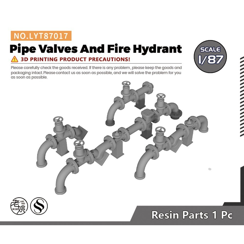 Yao's Studio LYT87017 1/87 HO Pipe ValvesFire Hydrant FOR Railroads Display Prop