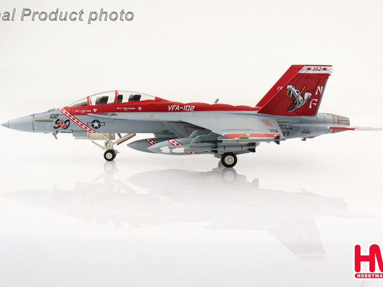 HM 1/72 F/A-18F Super Hornet Fighter Model VF-102 Squadron US Navy 2005