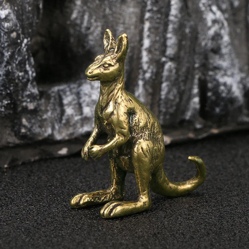 Brass Kangaroo Ornaments Figurines Tea Pet Tabletop Decoration Souvenir