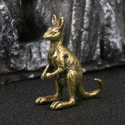 Brass Kangaroo Ornaments Figurines Tea Pet Tabletop Decoration Souvenir
