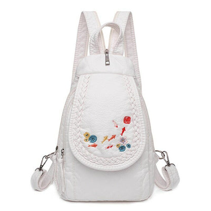 High Quality Backpack Women New Leather Backpack School Bag for Teenage Girls